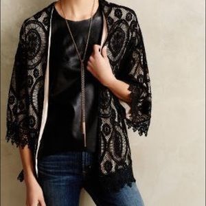 Anthropologie Sunday in Brooklyn Lace Kimono